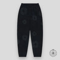 Denim Tears the Cotton Wreath Sweatpants in Black Monochrome
