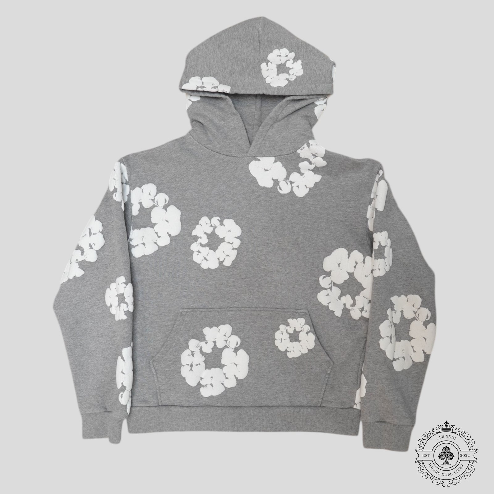 Denim Tears Cotton Wreath Hoodie in Grey - Preowned
