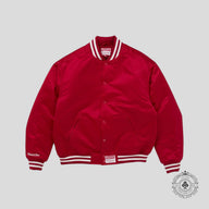 Supreme Mitchell & Ness Satin Varsity Jacket in Red