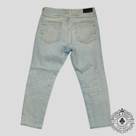 Amiri Watercolor Patch Jeans in Light Wash/Multicolor