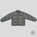 Chrome Heart Plus Pattern Puffer Jacket in Olive Green