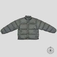 Chrome Heart Plus Pattern Puffer Jacket in Olive Green