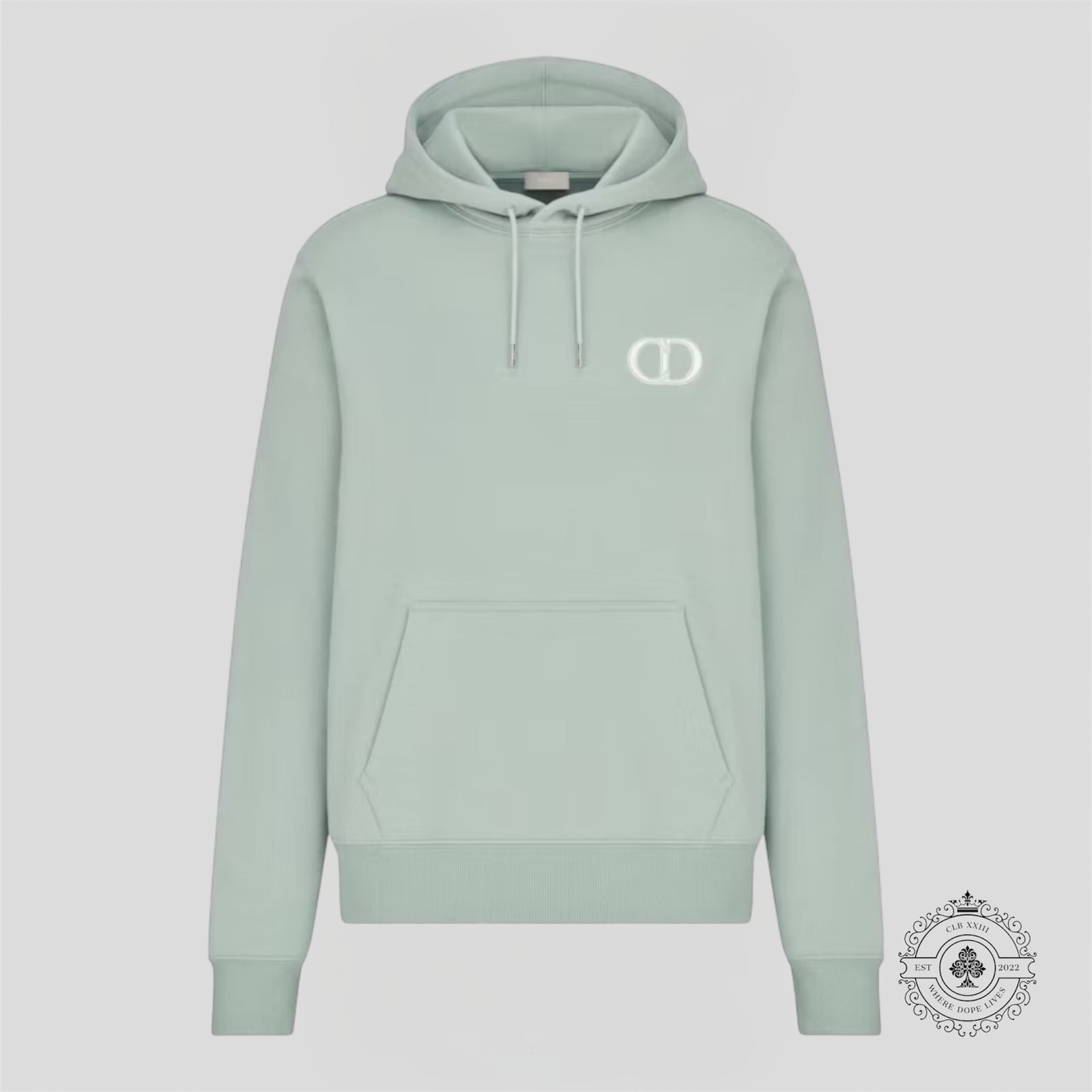 Dior CD Icon Hoodie in Mint Green