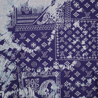 Louis Vuitton Monogram Bandana Short Sleeve Hoodie in Blue