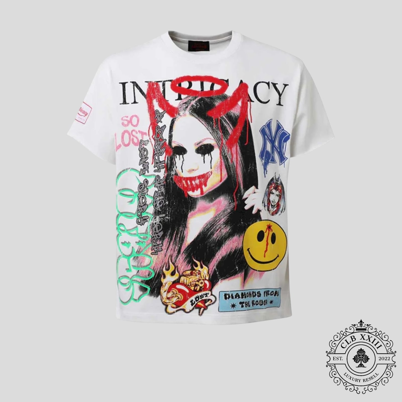 Lost Intricacy Front Page Mag T Shirt in White