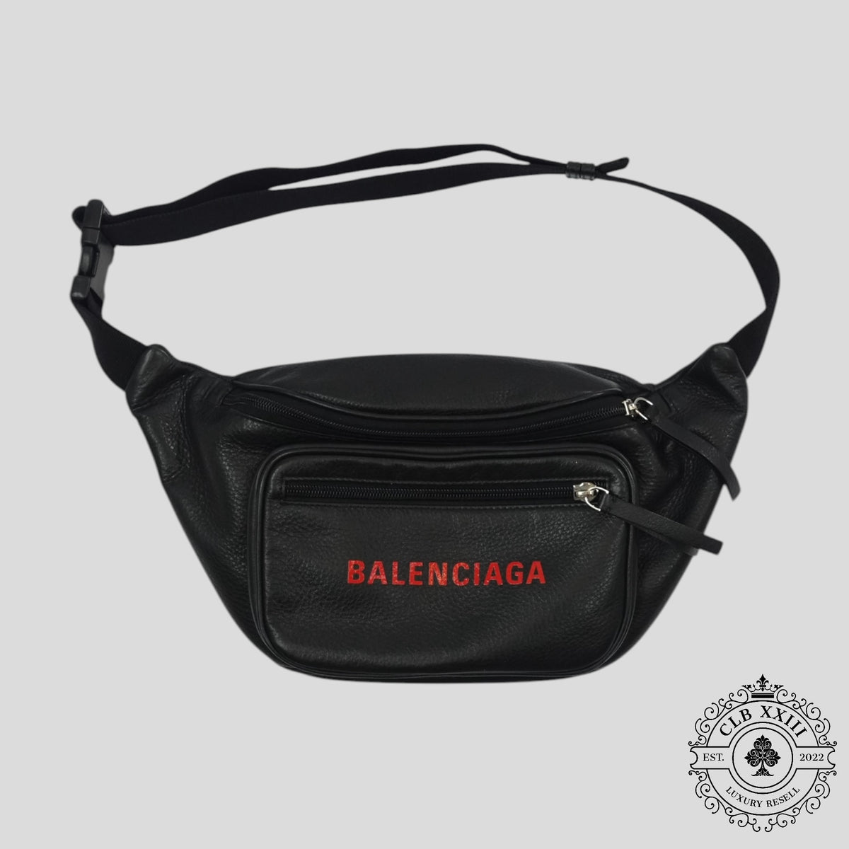 Balenciaga Leather Logo Waist Bag
