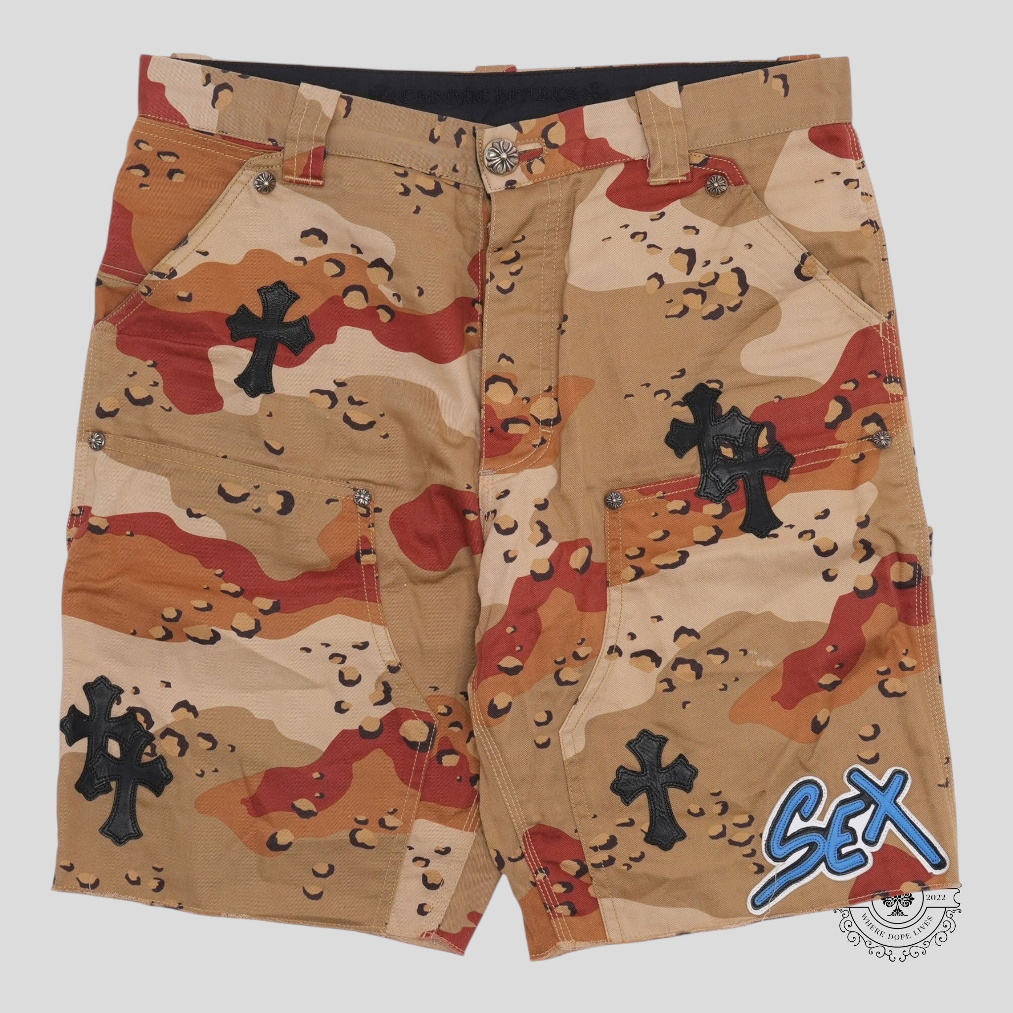 Chrome Hearts Sex Record Shorts in Desert Camo