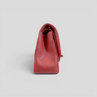 Chanel Caviar Leather Jumbo Quilted Flap Bag in Pink