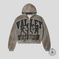 Vale Dirty Friday Zip Up Hoodie in Grey