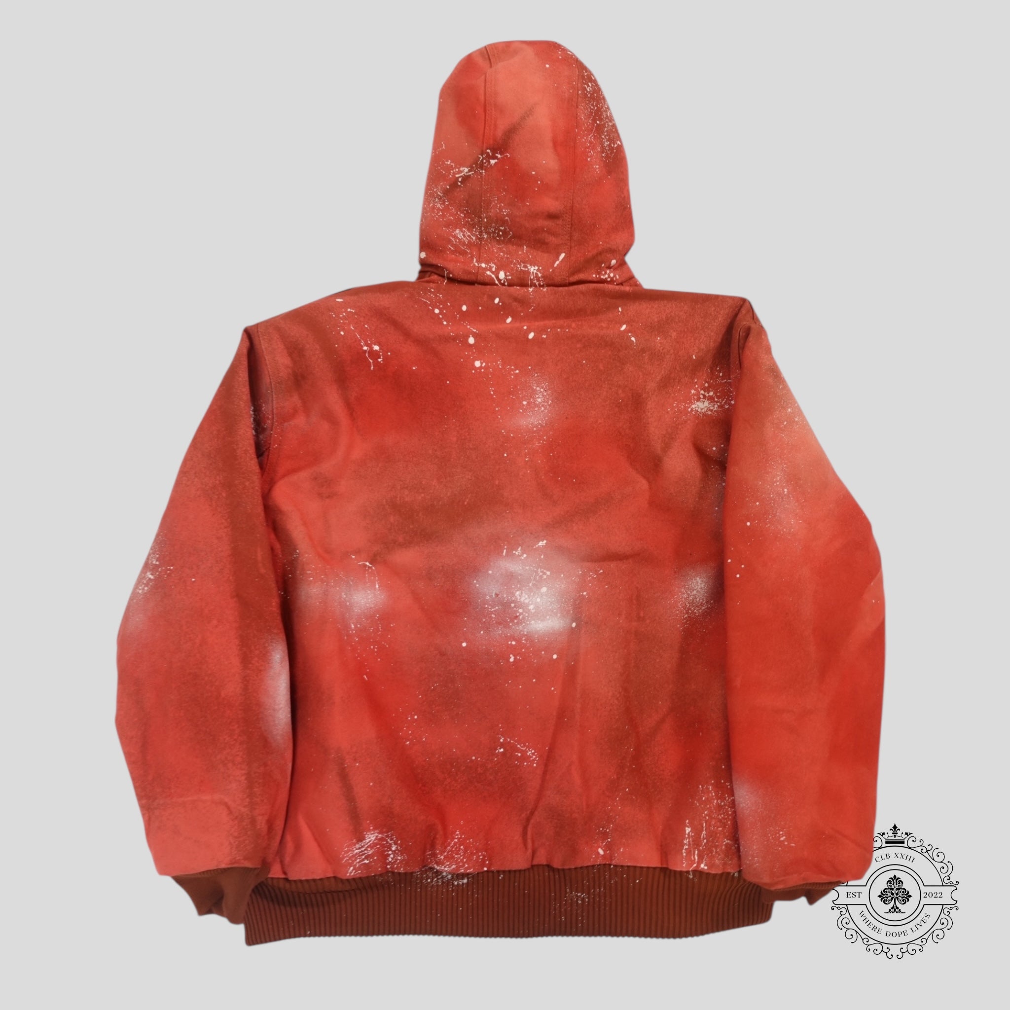 Blind Love Patchwork Carhartt Work Jacket in Red