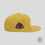 Supreme Mohair Box Logo New Era Fitted Hat in Dark Yellow