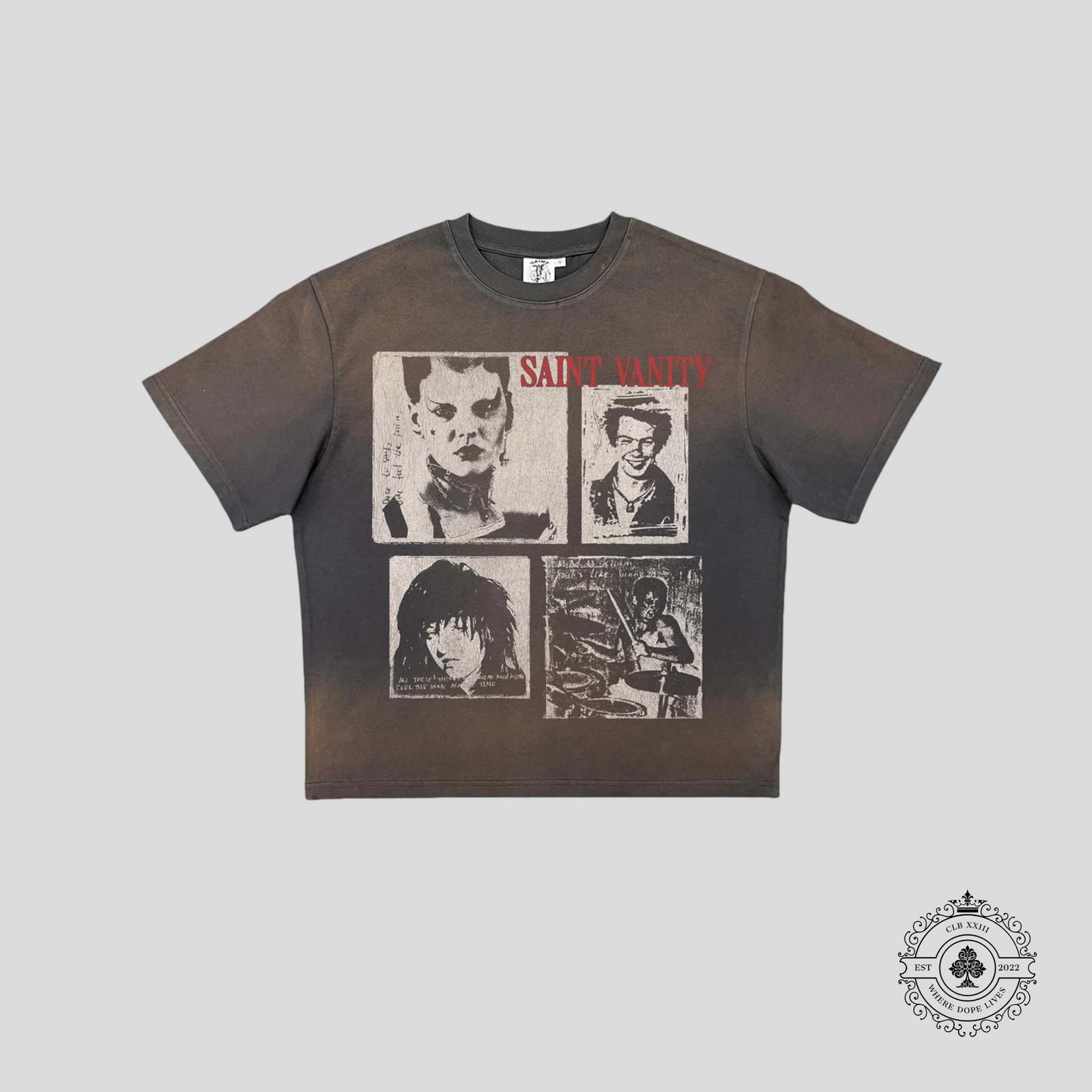 Saint Vanity Rockstar Tee in Brown