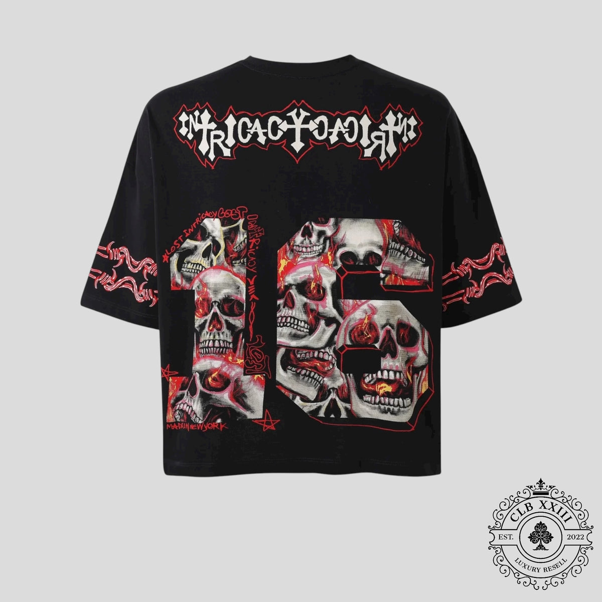 Lost Intricacy Football Jersey in Black