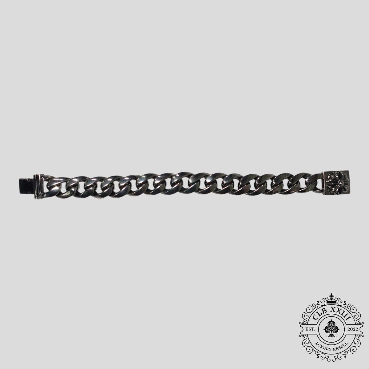 Chrome Hearts Cuban Bracelet in Oxidized Silver