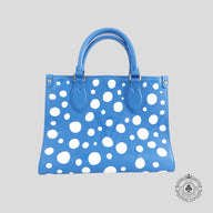 Louis Vuitton X Yayoi Kusama OnTheGo PM Tote Bag in Blue