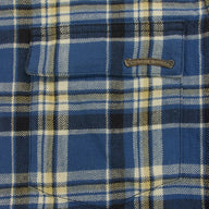 Chrome Hearts Padded Flannel Shirt in Blue / Yellow