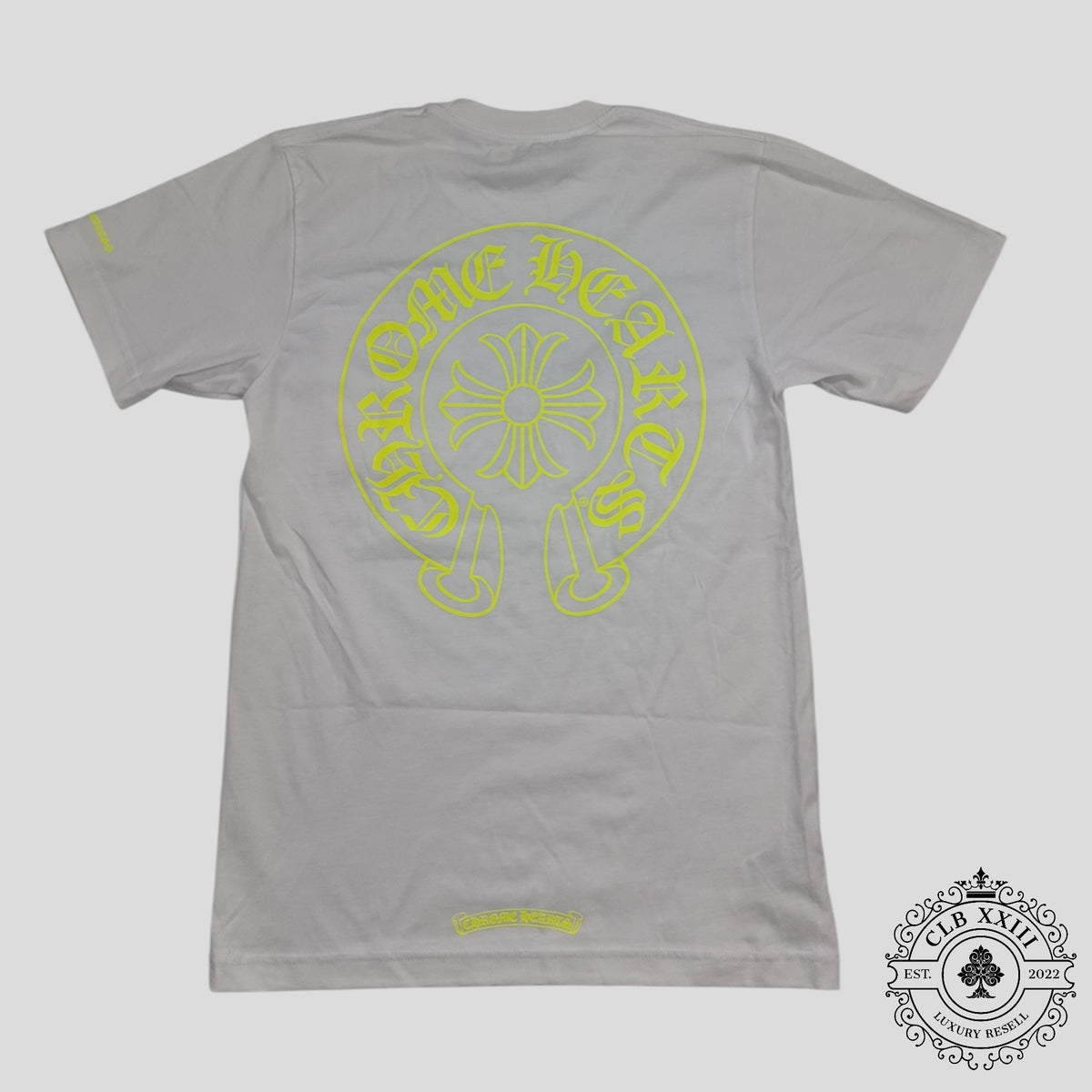Chrome Hearts Horseshoe Logo Pocket Tee in White / Green