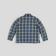 Chrome Hearts Padded Flannel Shirt in Blue / Yellow