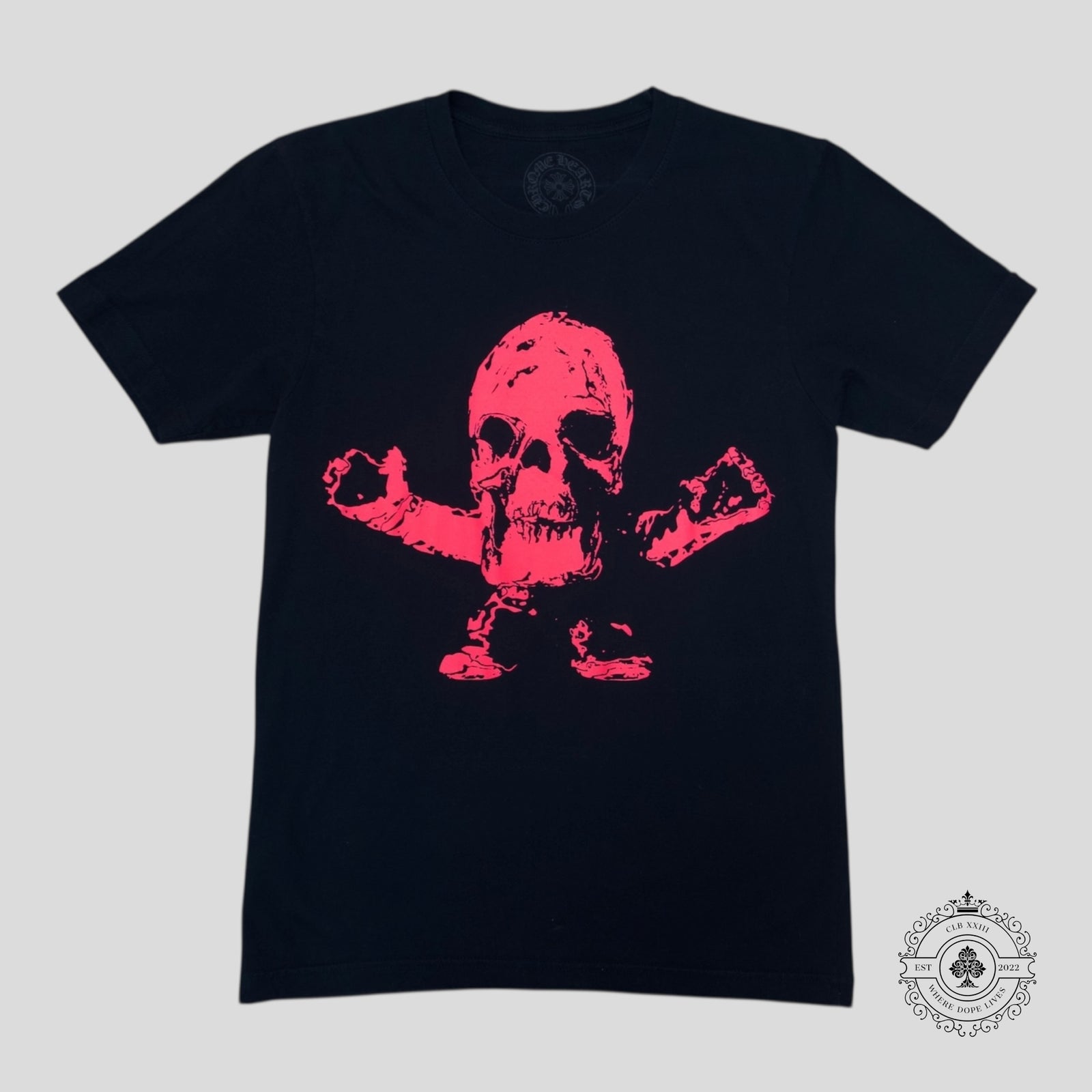 Chrome Hearts Foti Harris Tee in Black / Pink