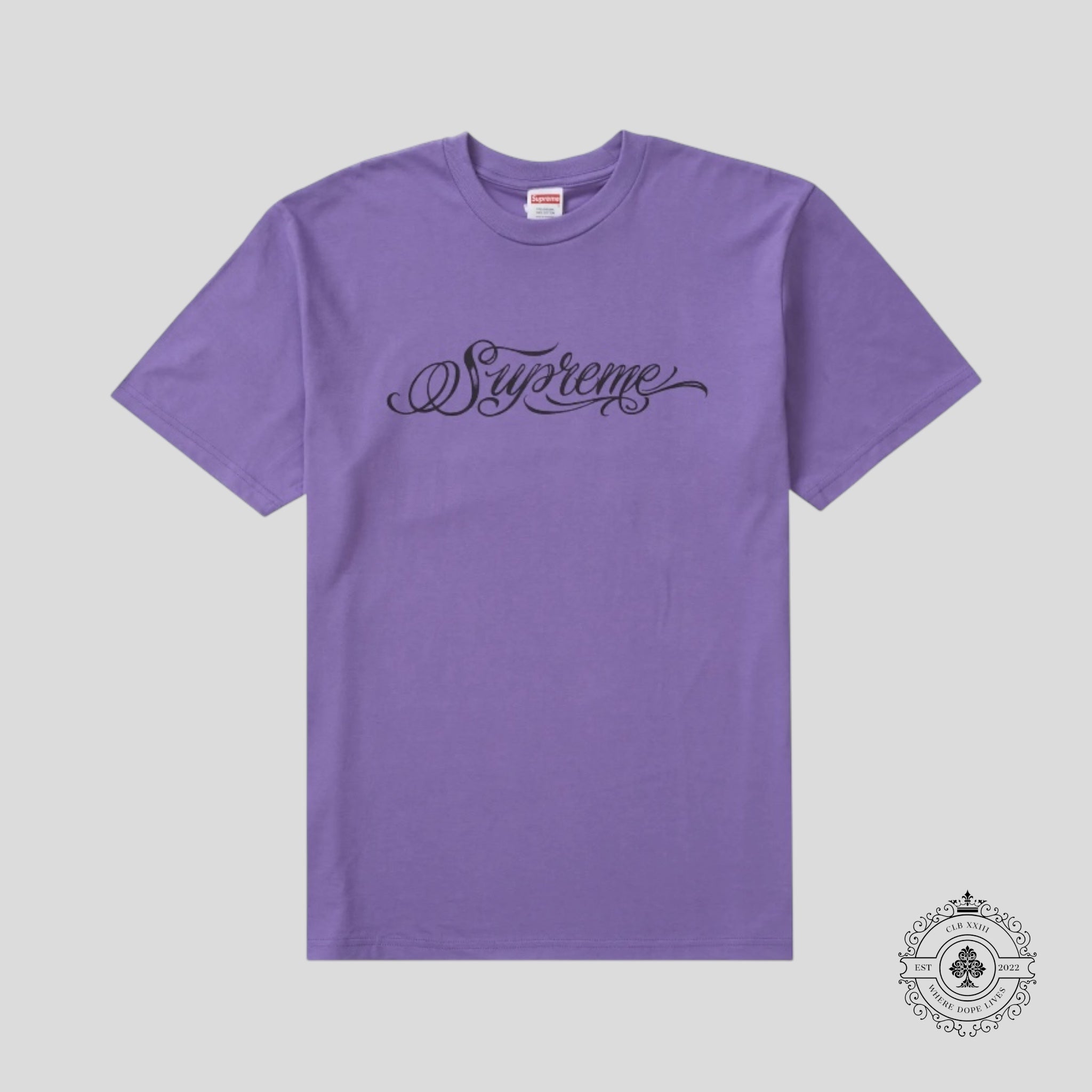Supreme Script Tee in Purple