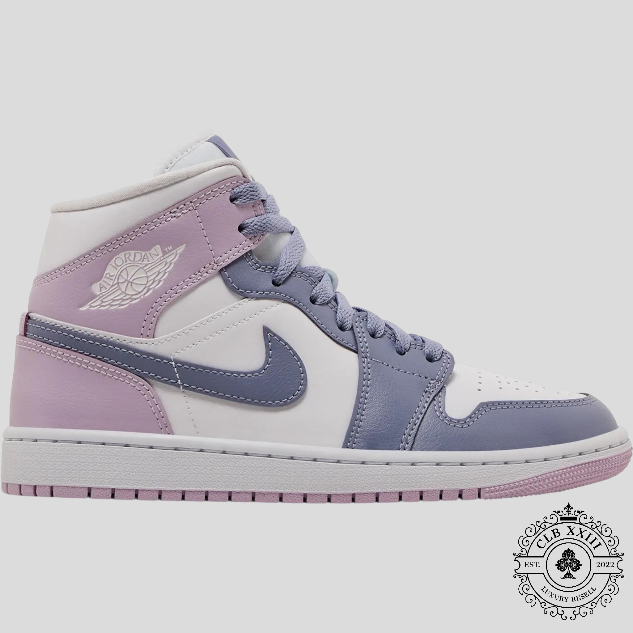 Air Jordan 1 Mid Indigo Haze Doll White (Women's)