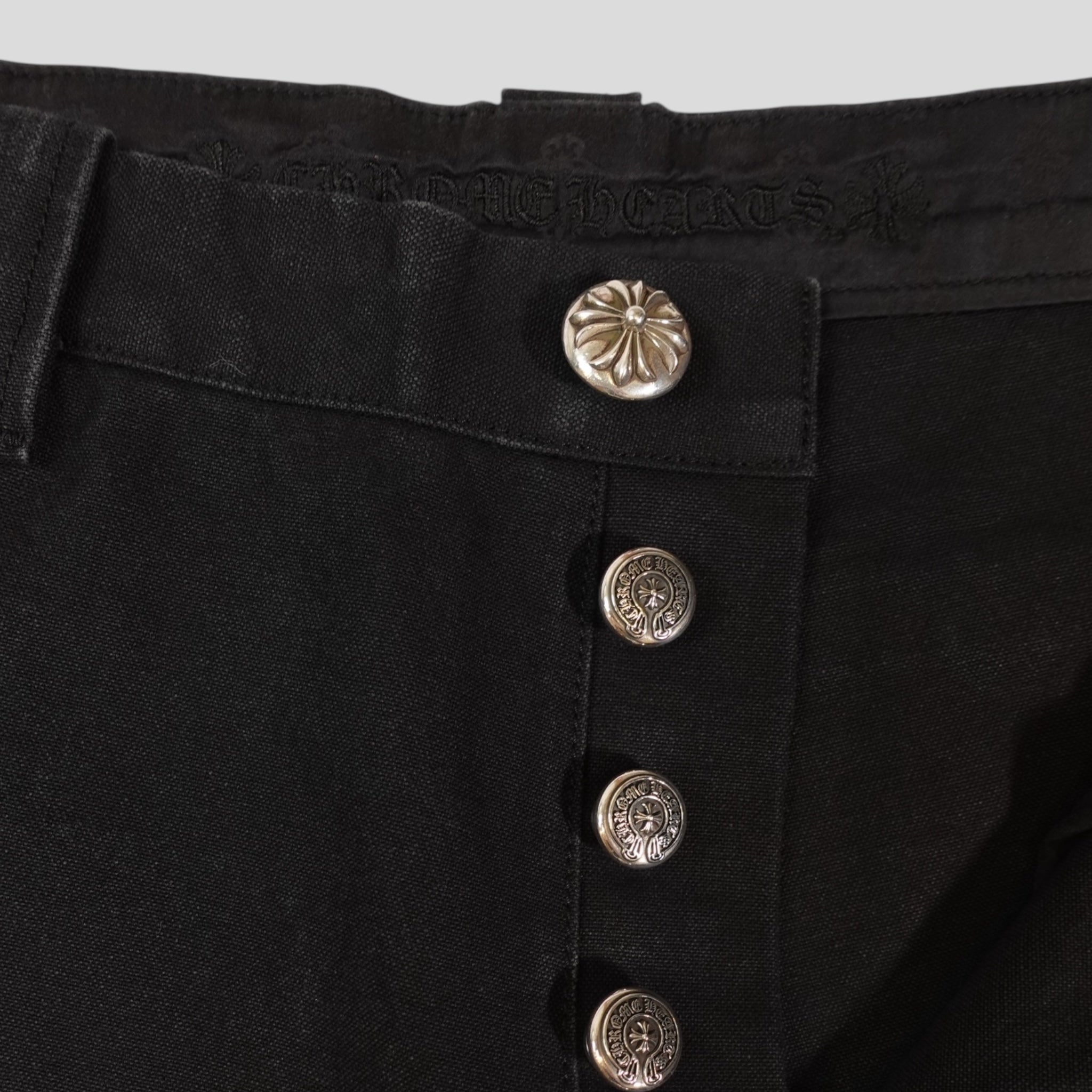 Chrome Hearts Cross Patch Carpenter Shorts in Black
