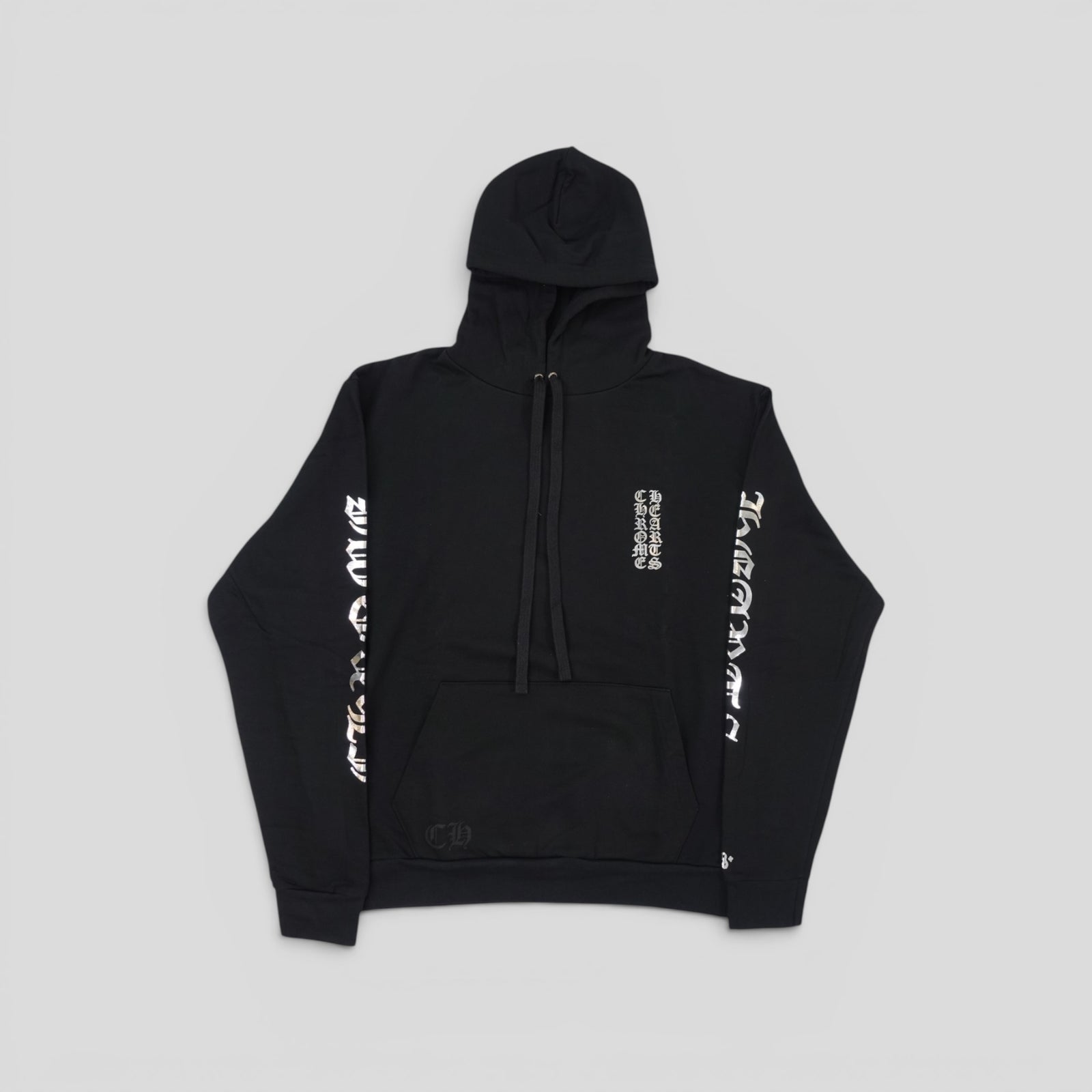 Chrome Hearts 1988 Vertical Logo Hoodie in Black/Silver