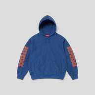 Supreme Stacked Varsity Hooded Sweatshirt in Dark Royal