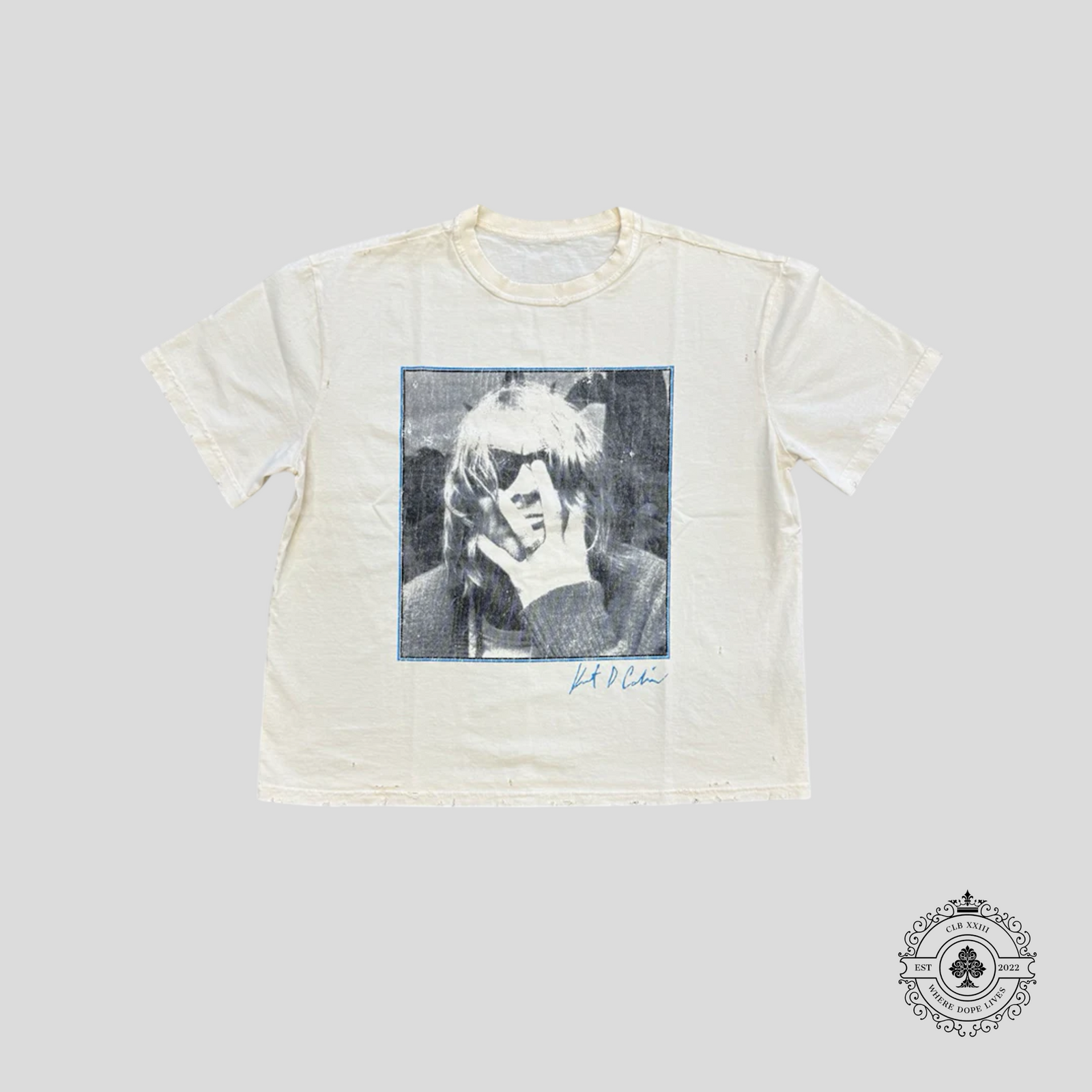 GV Gallery Raspberry Hills Kurt Cobain Tee in Off-White