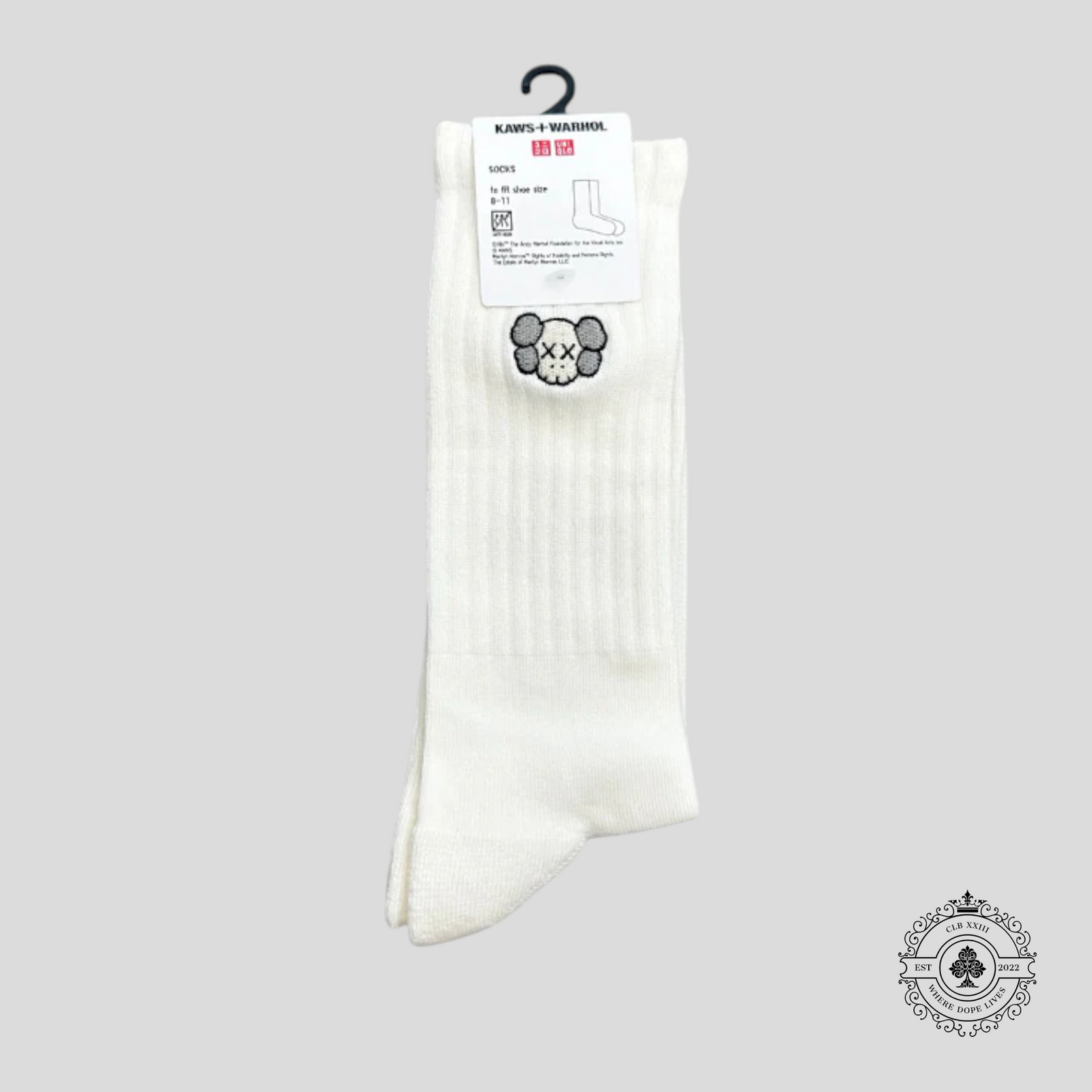 Uniqlo Kaws X Warhol Socks in White