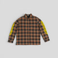 Chrome Hearts Padded Flannel Shirt in Brown / Yellow