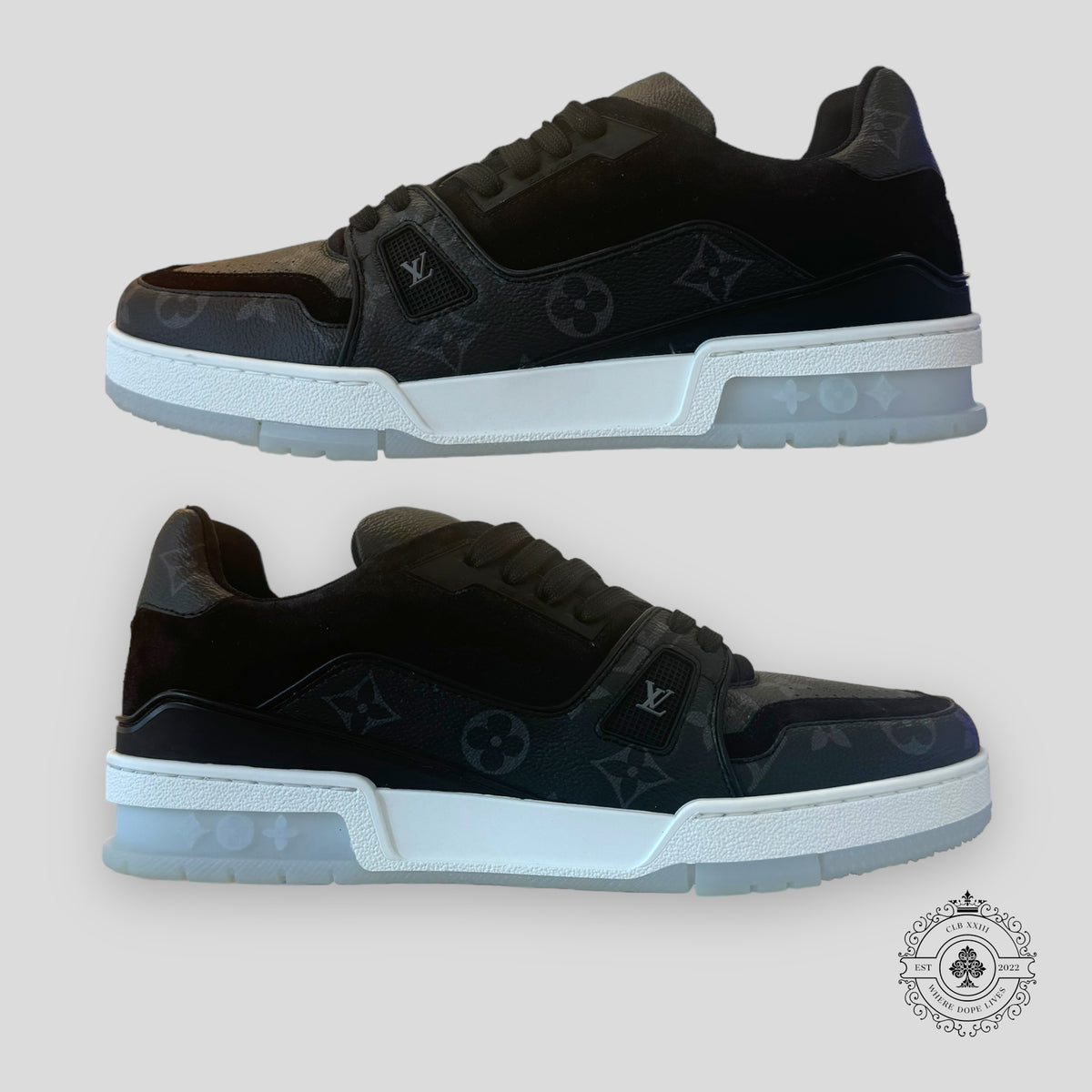 Louis Vuitton Monogram Trainer In Black