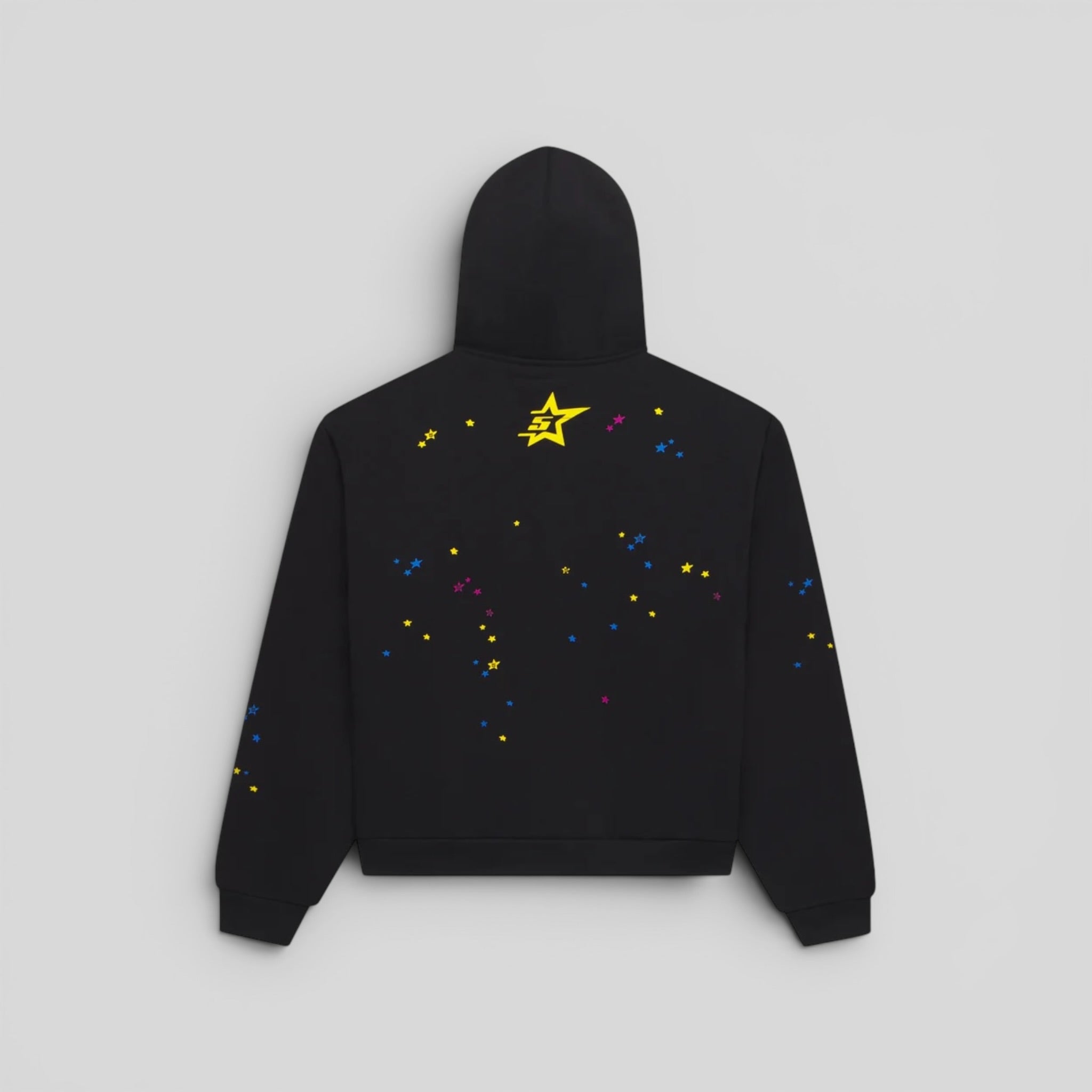 Sp5der Punk V2 Zip Up Hoodie in Black