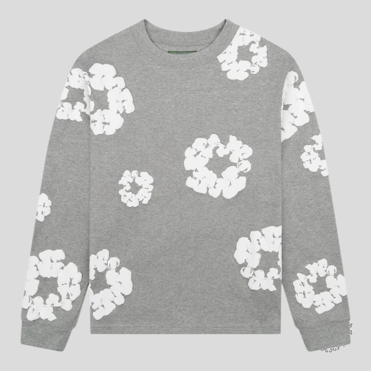 Denim Tears Cotton Wreath Crewneck in Grey