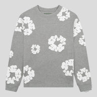 Denim Tears Cotton Wreath Crewneck in Grey