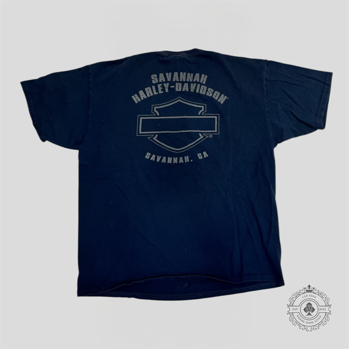 Harley Davidson Vintage Joker Tee in Navy Blue
