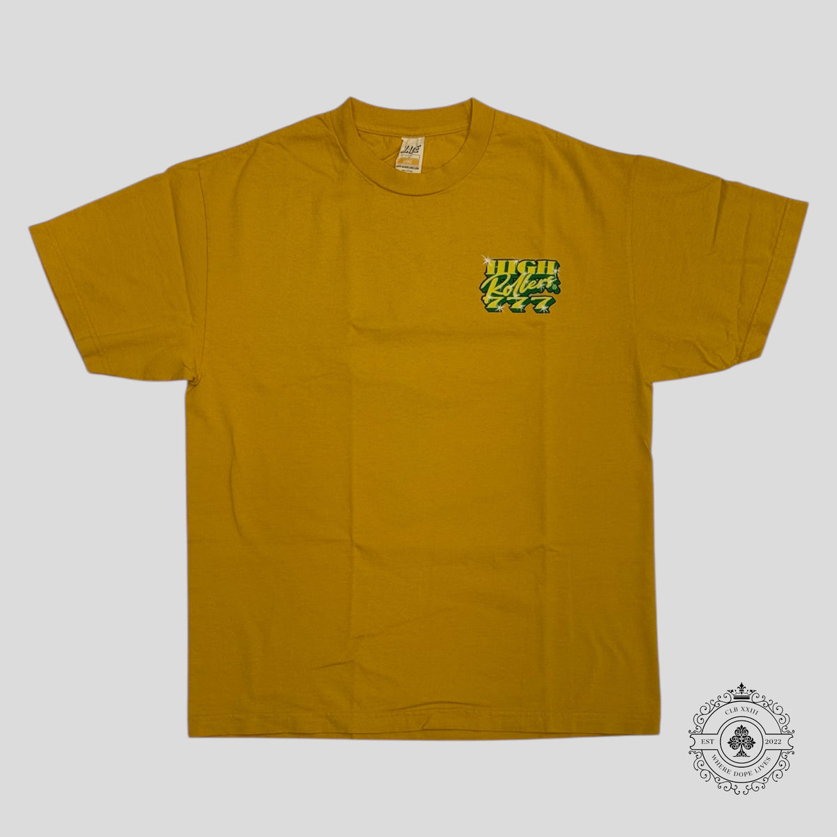 High Rollers 777 Tee in Yellow