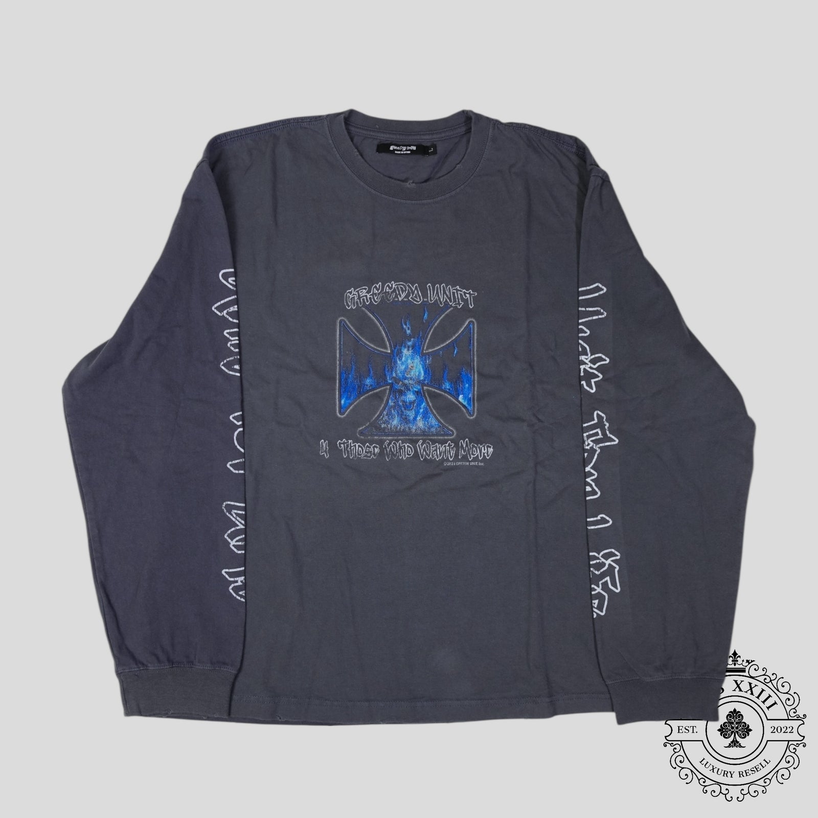 Greedy Unit Chopper Tee in Grey