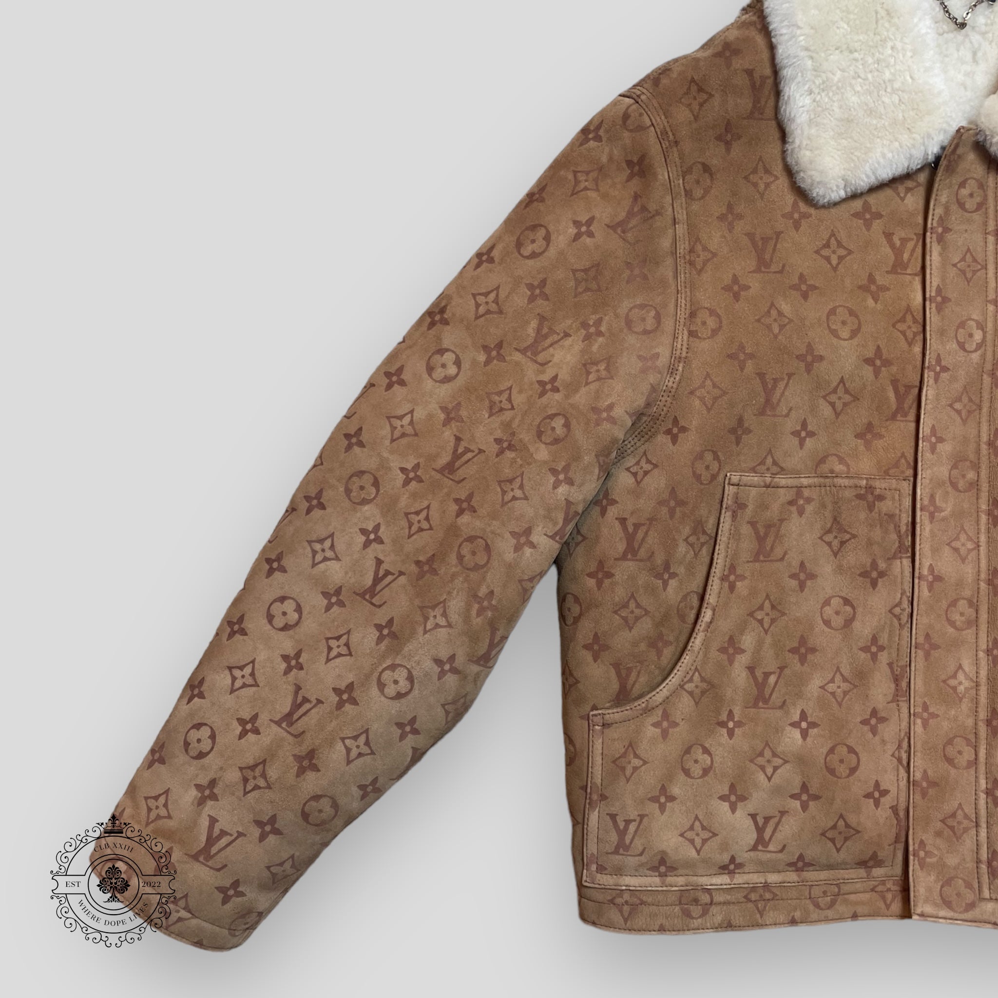 Louis Vuitton Monogram Shearling Jacket