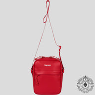 Supreme Leather Shoulder Bag in Red