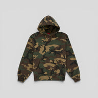 Supreme Satin Applique Hooded Sweatshirt in Woodland Camo (SS26)