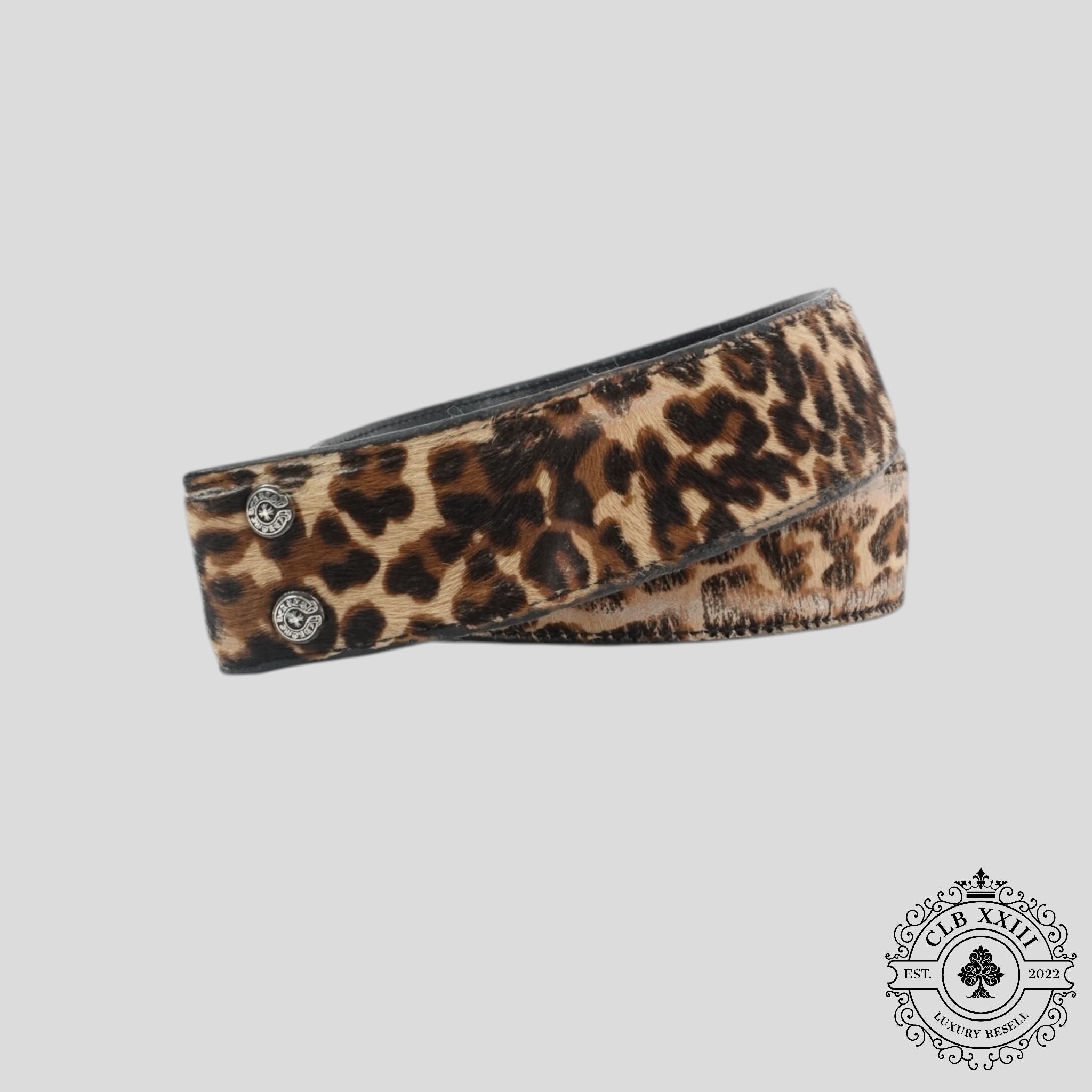 Chrome Hearts Leopard Pony Hair Belt Strap