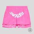 Sp5der OG Web Double Layer Short in Pink