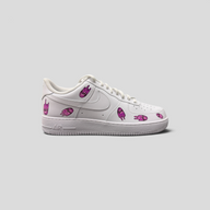 CLB XXIII Matty Boy custom white Nike Air Force 1 Low sneakers featuring unique pink hand-drawn graphic details.