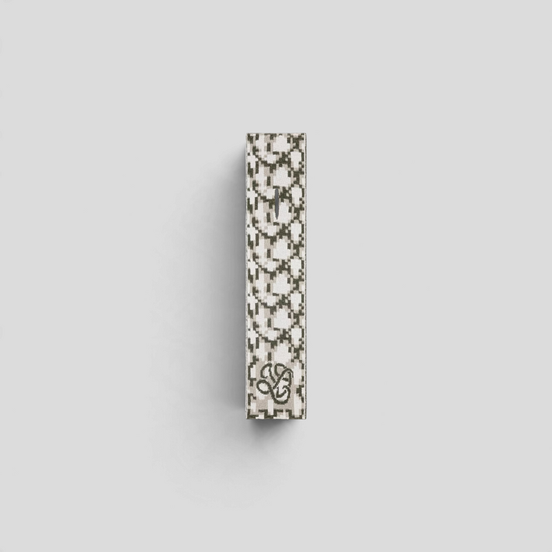 CLB XXIII Louis Vuitton Snakoflage scarf in wool and polyamide blend with a grey and white pixelated snake pattern