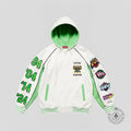 Supreme Grid Iron Zip Up Hoodie in White