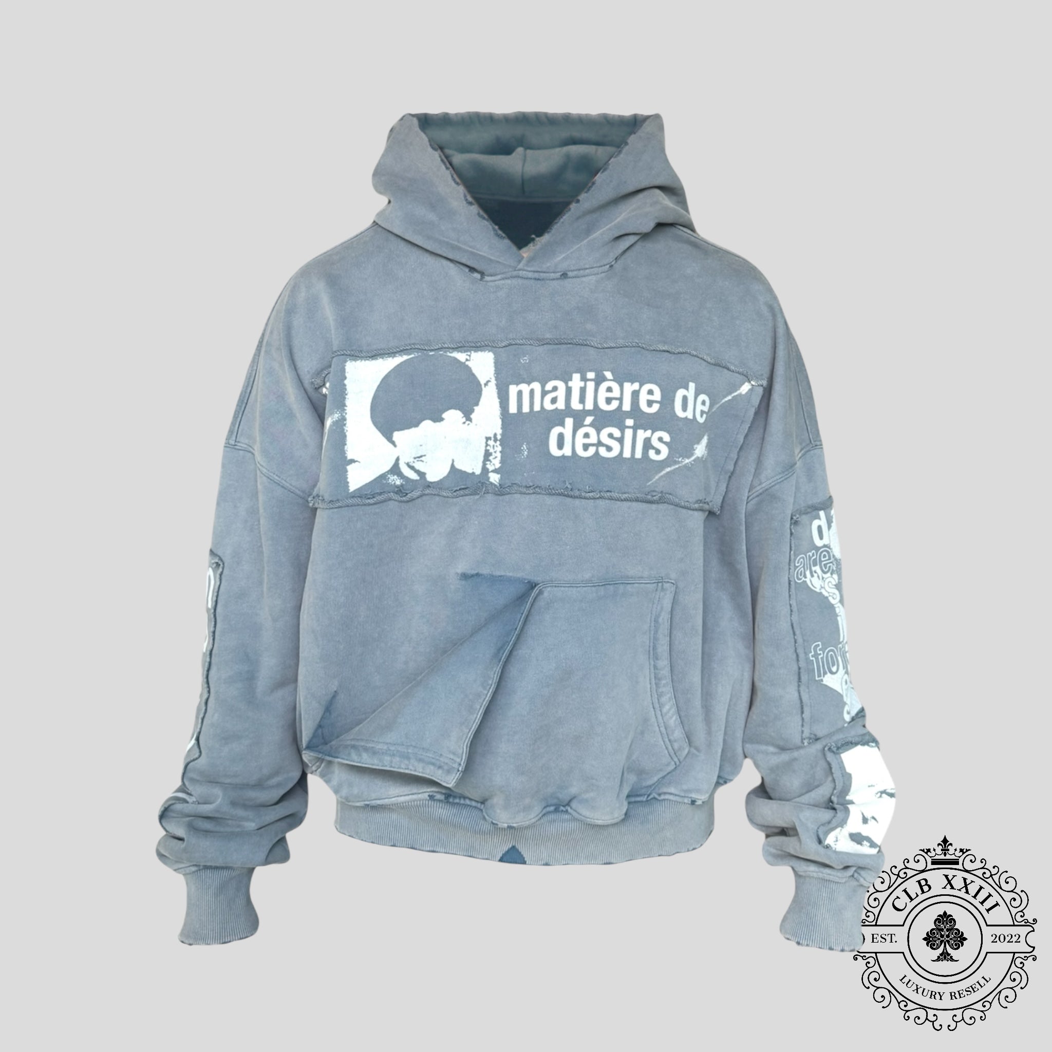 Matière De Désirs Encore Hoodie in Washed Blue