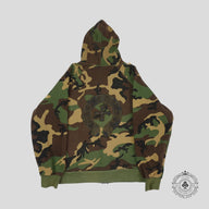 Chrome Hearts Vintage Cross Patch Thermal Zip Up Hoodie