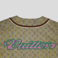 Louis Vuitton Leather Baseball Shirt in Tan