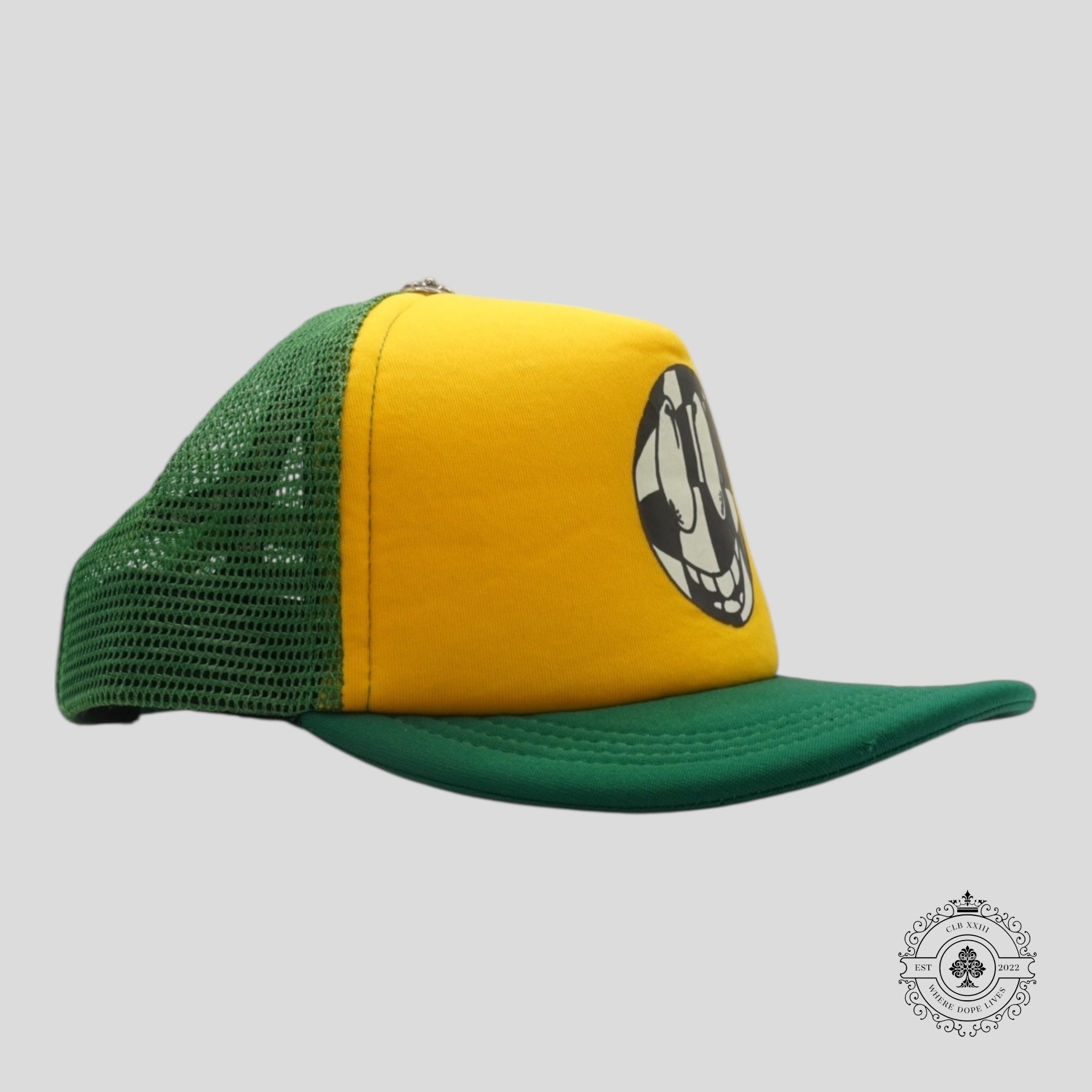 Chrome Hearts Matty Boy Smiley Hat in Green / Yellow